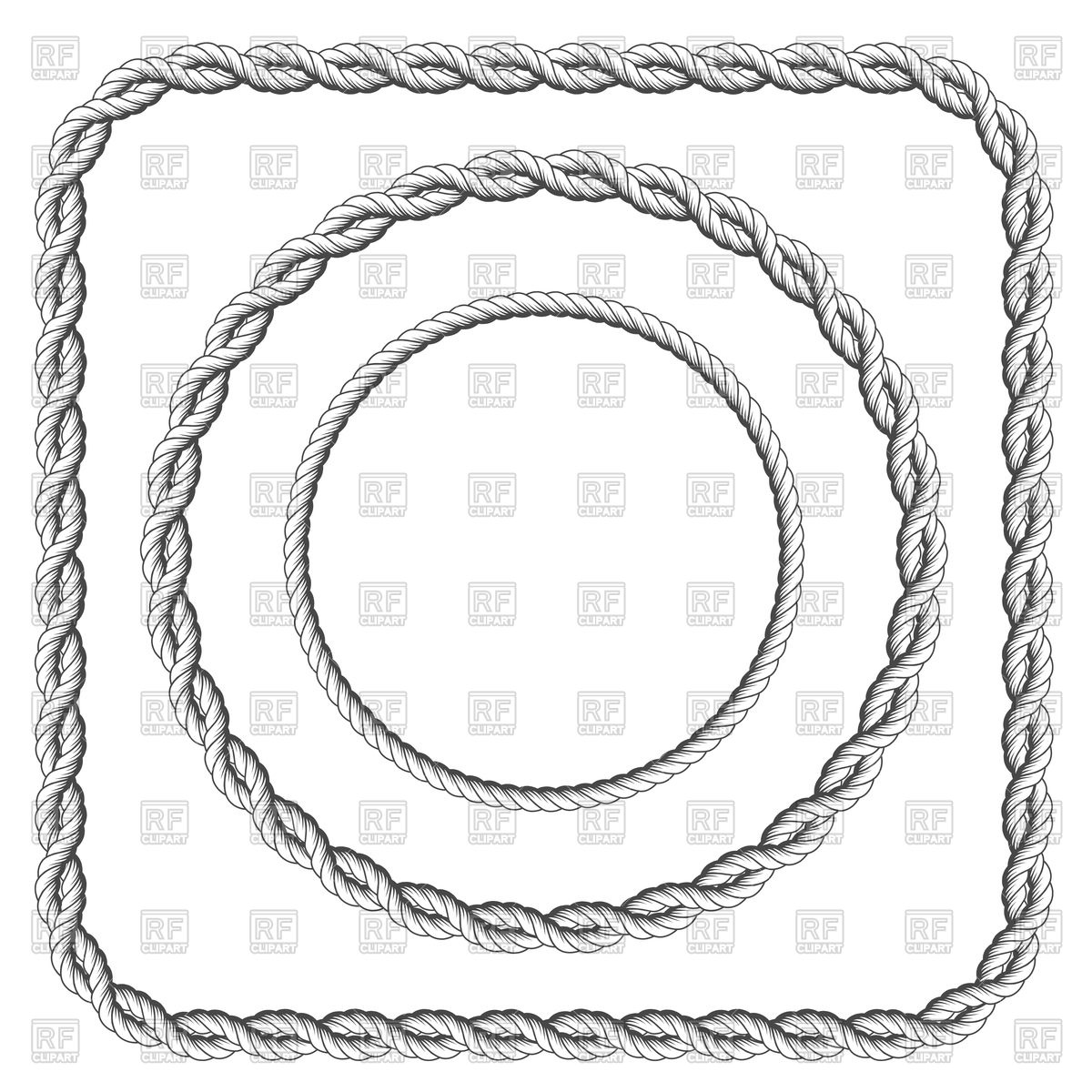 1200x1200 Frames With Twisted Rope Vector Image Of Borders And Frames