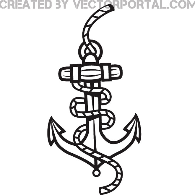 660x660 Anchor And Rope Vector Graphics