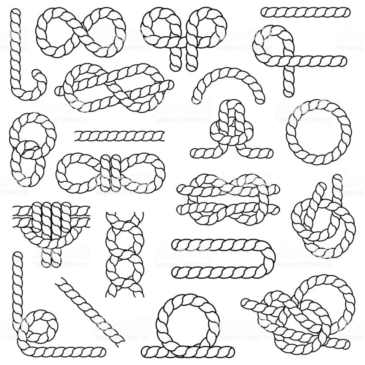 1228x1228 Nautical Rope Vector Set Decorativ Elements Gm Geekchicpro