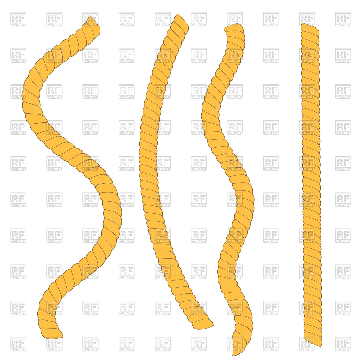 1200x1200 Set Of Ropes Vector Image Of Objects
