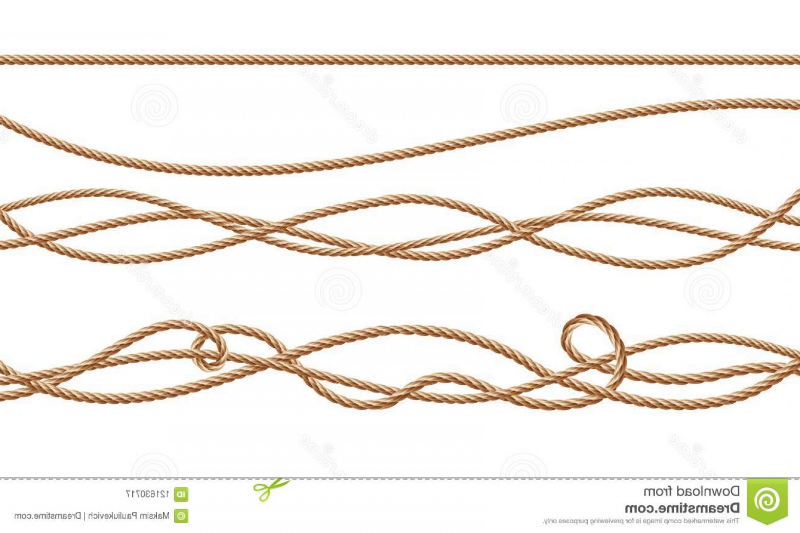 1560x1039 Vector D Realistic Jute Hemp Fiber Ropes Vector D Realistic Fiber