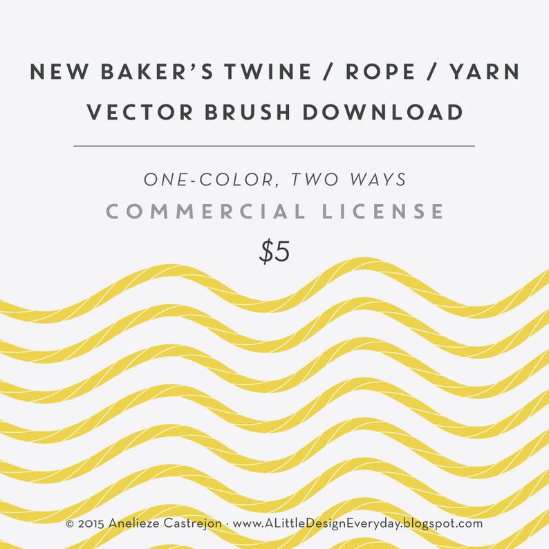 794x794 New Baker's Twineropeyarn Illustrator Vector Brush Etsy
