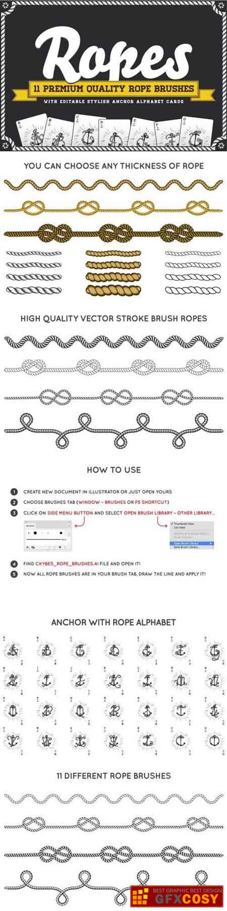 450x1807 Rope Brush Set With Stylish Anchor Abc Free Download Photoshop