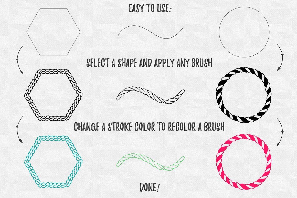 1160x772 Vector Rope Brushes