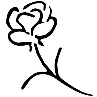 Vector De Rosa Sola 332x332 Vector De Rosa Sola