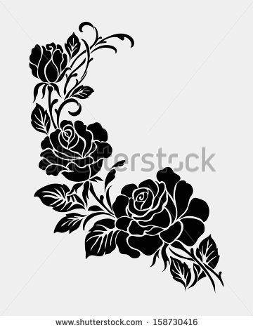 Motivo De Rosa, Vector De Elementos De De Flores 360x470 Motivo De Rosa, Vector De Elementos De De Flores