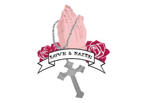 500x350 Praying Hands With Rosary Vector Download Angela