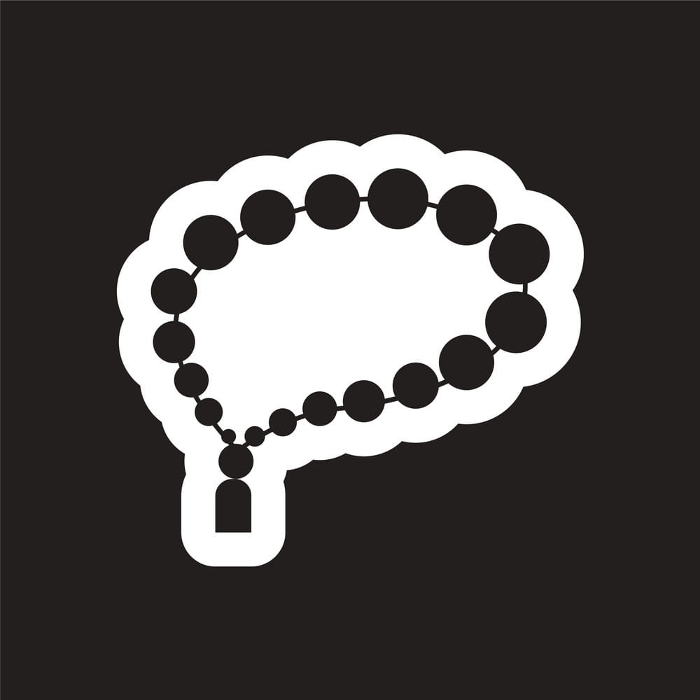 1000x1000 Style Black And White Icon Arab Rosary Vector Free