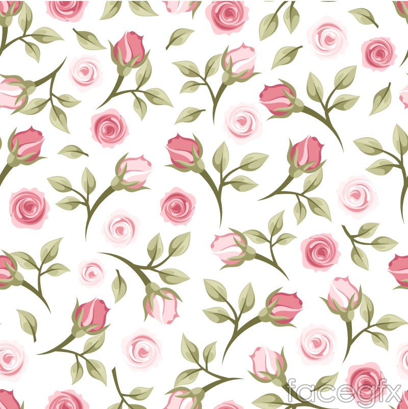 800x802 Rose Flower Vector Seamless Background Over Millions Vectors