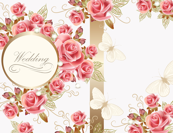 550x423 Wedding Rose Background Vector Free Download