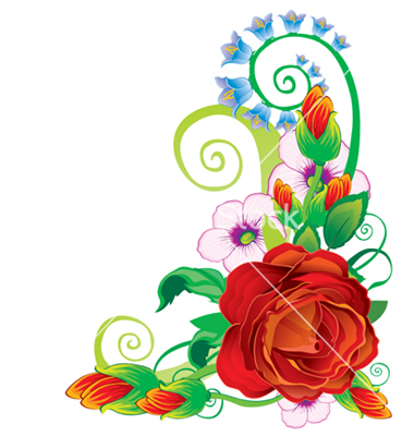 Floral Rose Border Vector 380x400 Floral Rose Border Vector