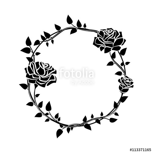Frame Of Roses Stylish Ornamental Border With Roses Stock Image 500x500 Frame Of Roses Stylish Ornamental Border With Roses Stock Image