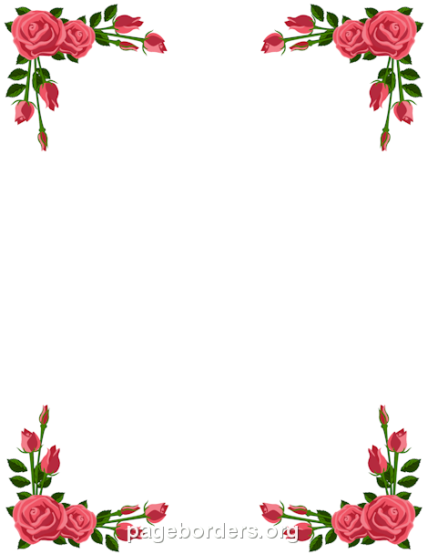 Pink Rose Border Clip Art 470x608 Pink Rose Border Clip Art
