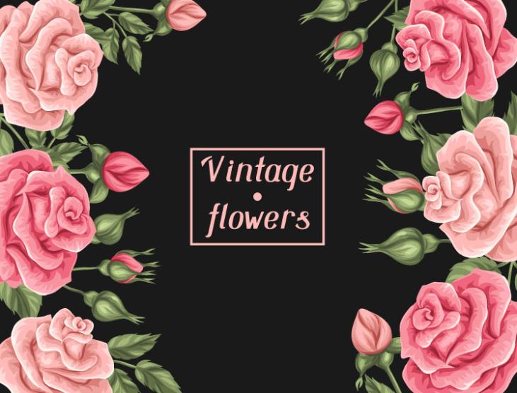 Pink Roses Border Vector Free Vector Graphic Download 731x556 Pink Roses Border Vector Free Vector Graphic Download