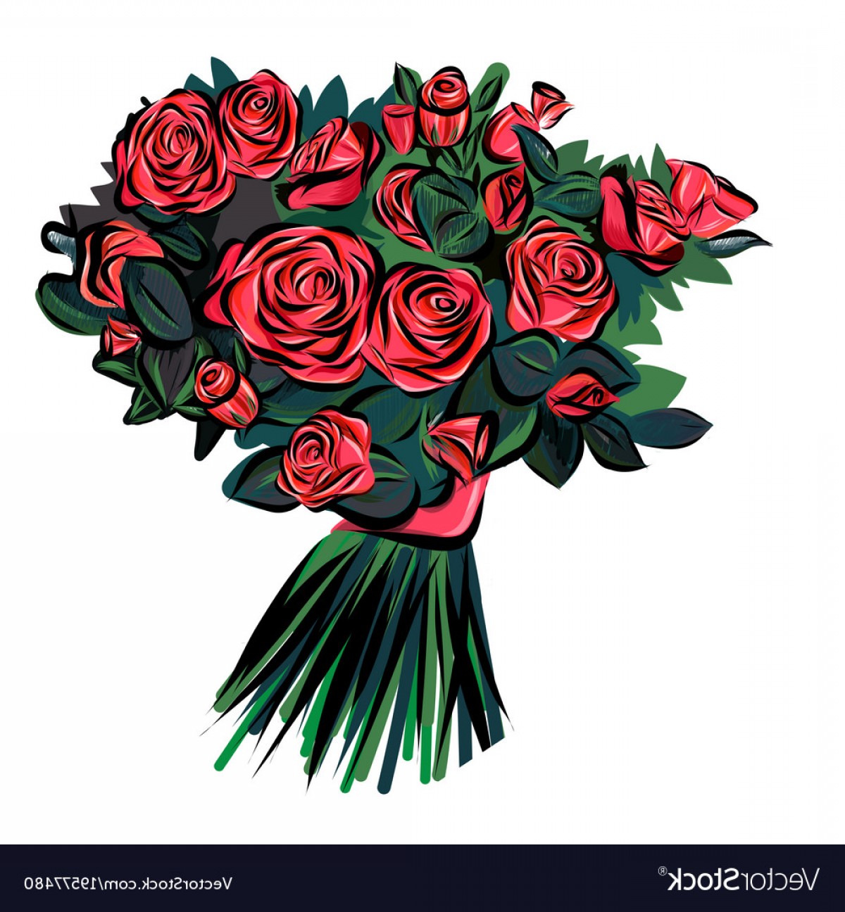 1200x1296 Pink Roses Bouquet Isolated On White Background Vector Savoyuptown