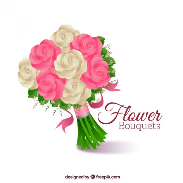 626x626 Cute Roses Bouquet Vector Free Download
