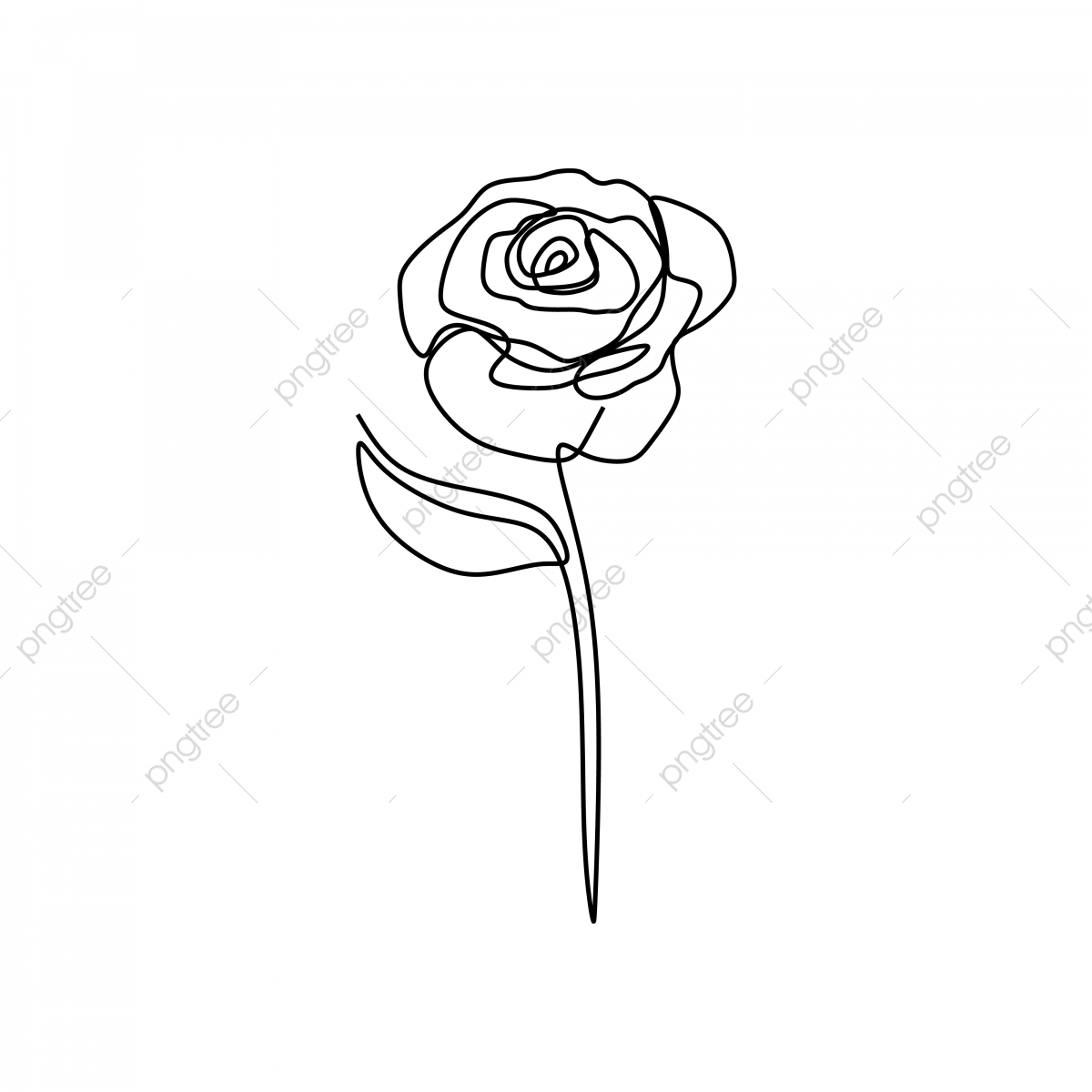 Rose Flower Continuous Line Art Drawing Vector Illustration 1200x1200 Rose Flower Continuous Line Art Drawing Vector Illustration