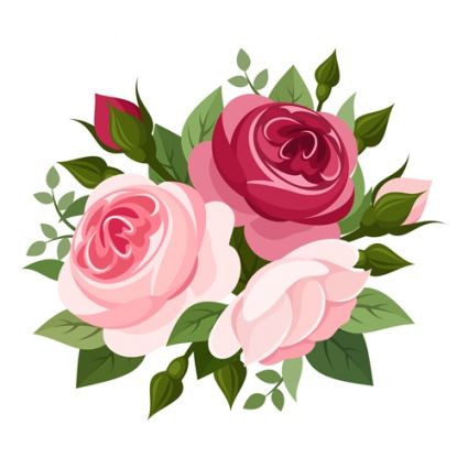 425x425 Narges Vector Flowers, Flowers, Rose Illustration