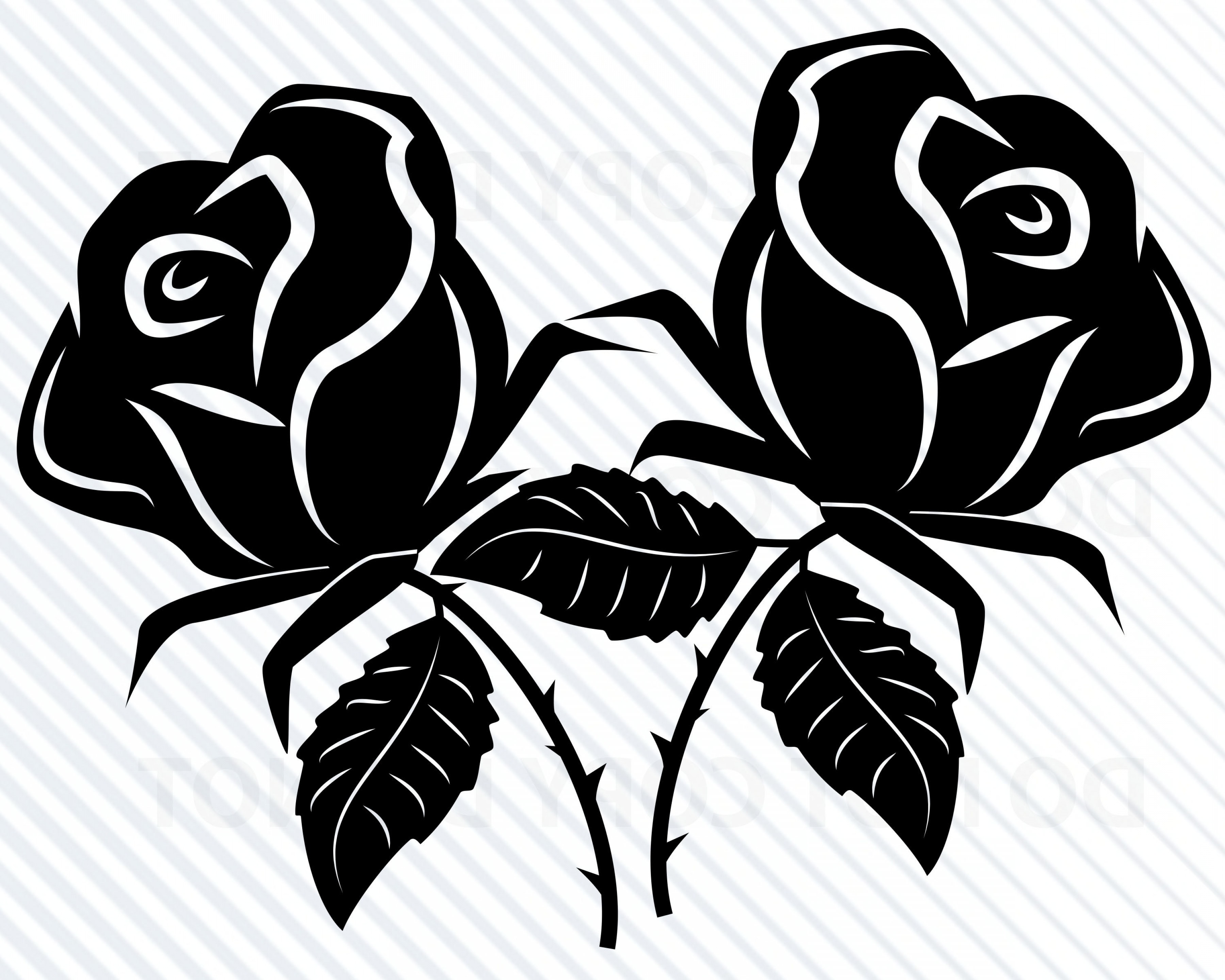 Контуры на черном фоне. Силуэт цветов. Цветок силуэт. Цветы вектор. Трафарет "розы".