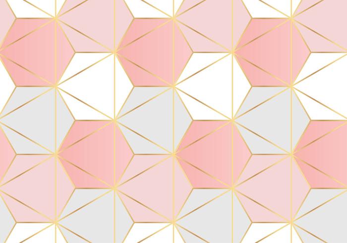 700x490 Hexagonal Pattern Rose Gold Background