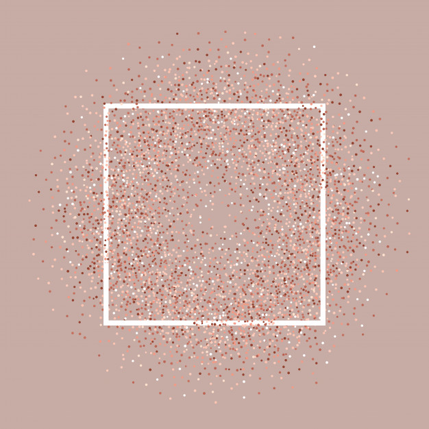 626x626 Rose Gold Glitter Background With White Frame Vector Free Download