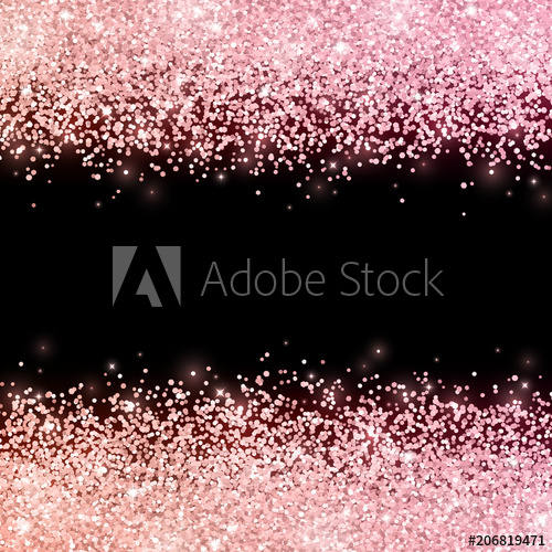 500x500 Rose Gold Glitter With Color Effect On Black Background Vector