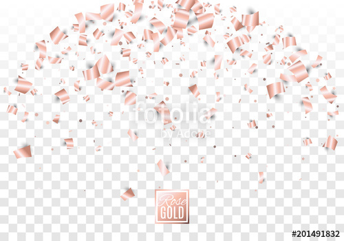 Rose Gold Foil Paper Confetti Chaotic Falling On Transparent 500x350 Rose Gold Foil Paper Confetti Chaotic Falling On Transparent