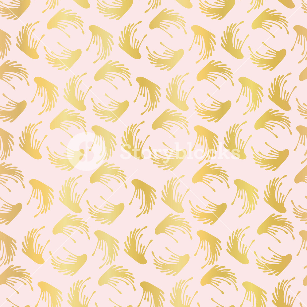 Luxe Rose Gold Foil Leaf Swirl Seamless Vector Pattern, Drawn 1000x1000 Luxe Rose Gold Foil Leaf Swirl Seamless Vector Pattern, Drawn