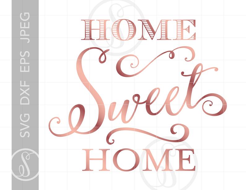 794x613 Rose Gold Vector Rose Gold Home Sweet Home Etsy