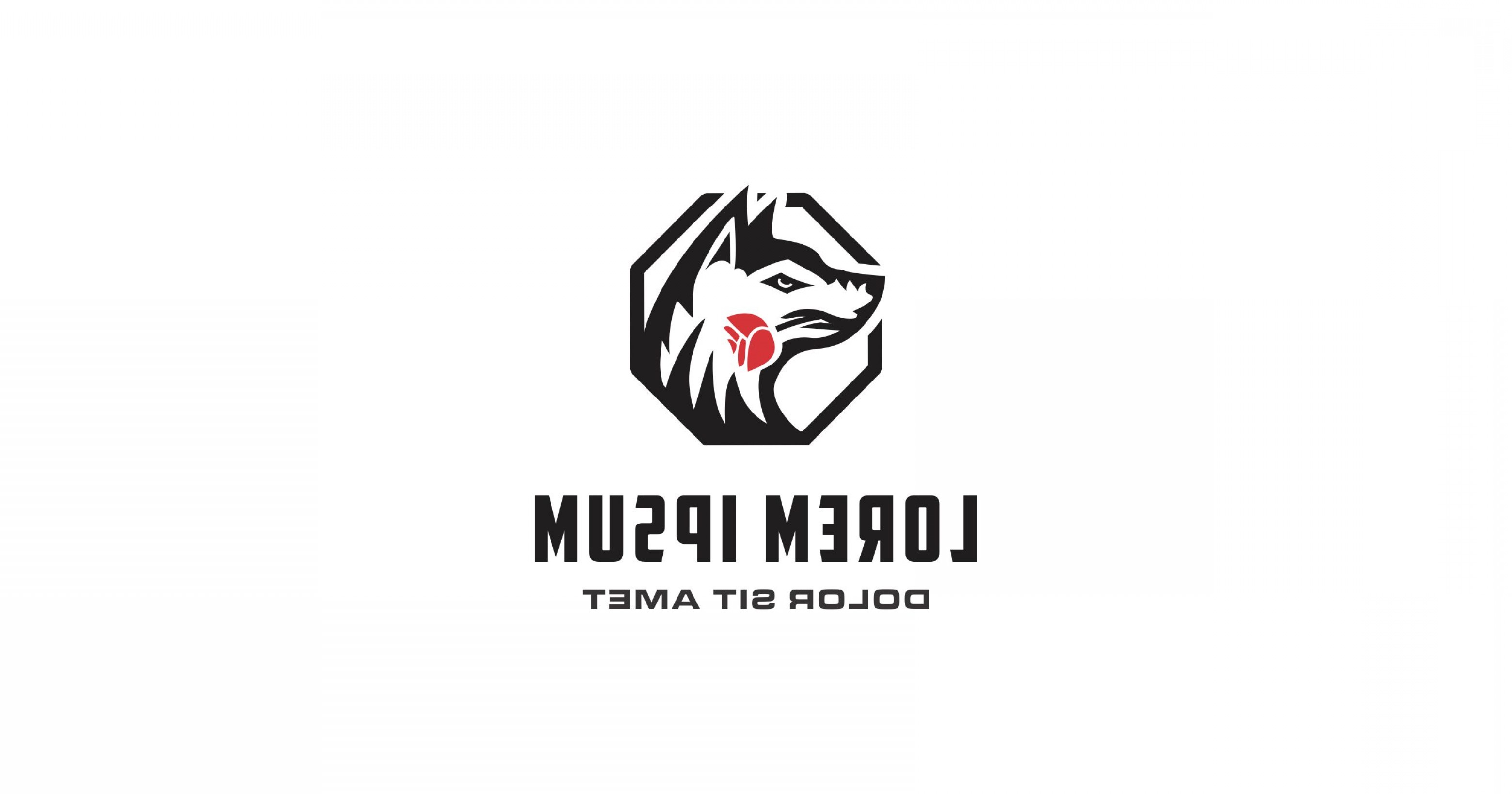 3120x1638 Wolf Rose Logo Icon Vector Mp Createmepink