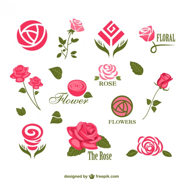 626x626 Abstract Rose Logos Vector Free Download