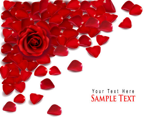 Rose Leaf Valentine Day Card Vector Material Free Download 500x412 Rose Leaf Valentine Day Card Vector Material Free Download