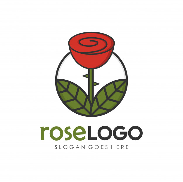 Rose Flower Logo Vector 626x624 Rose Flower Logo Vector
