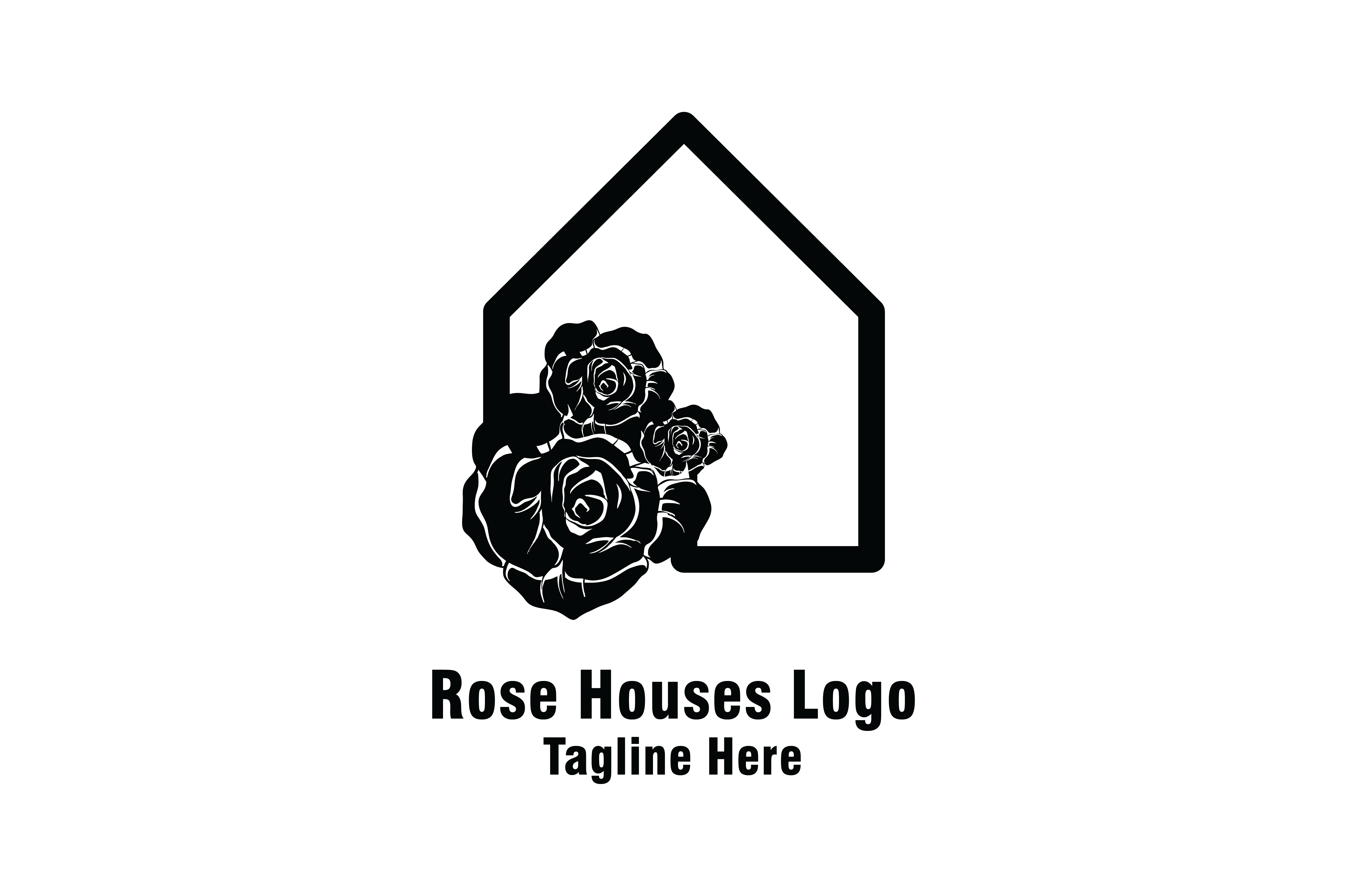 Rose Houses Rosse Home Logo Vector Graphic 6011x4000 Rose Houses Rosse Home Logo Vector Graphic