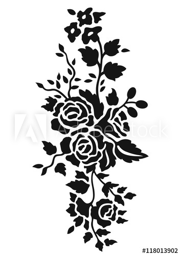 Rose Ornament Vector