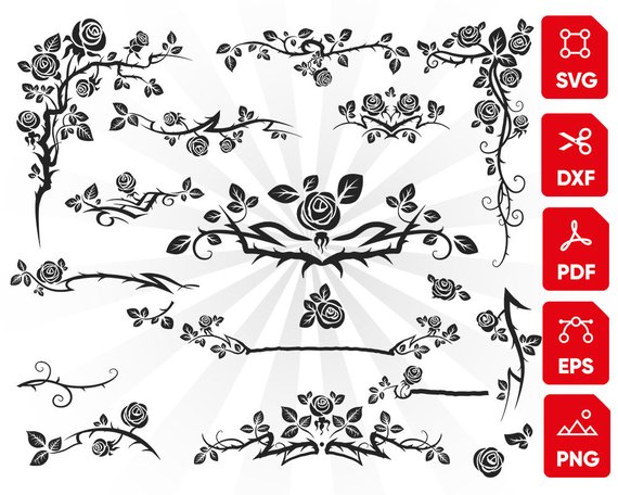 570x456 Rose Ornament Rose Clipart, Rose Files, Cutting, Floral