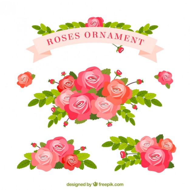 Roses Ornament Vector Premium Download 626x626 Roses Ornament Vector Premium Download