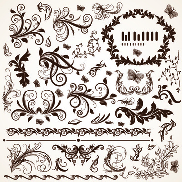 Floral Rose Ornaments Free Vector Download 368x368 Floral Rose Ornaments Free Vector Download