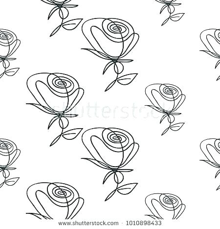 450x470 Simple Rose Outline Simple Rose Design Simple Rose Design Vector