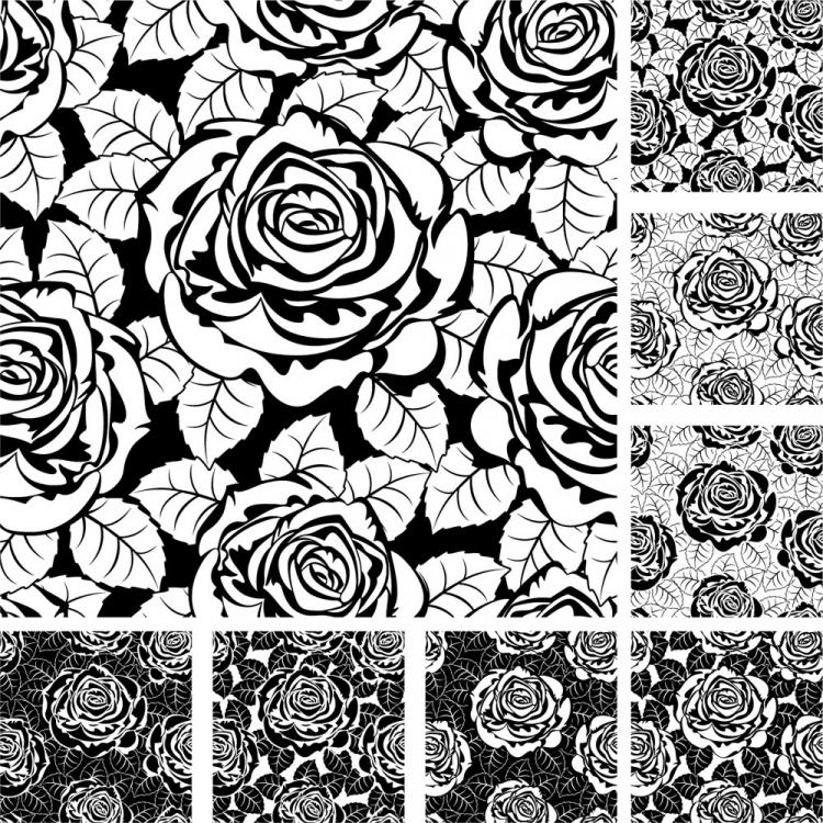 Rose Pattern Background 750x750 Rose Pattern Background