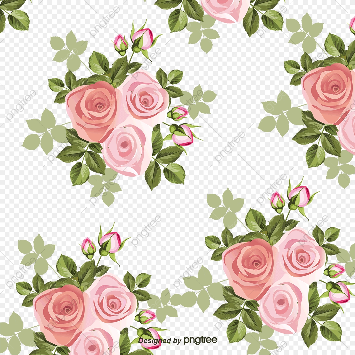 Vector Rose Pattern Background Material, Rose Clipart, Background 1200x1200 Vector Rose Pattern Background Material, Rose Clipart, Background