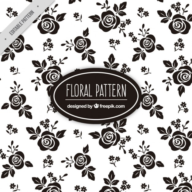 Black Roses Floral Pattern Vector Free Download 626x626 Black Roses Floral Pattern Vector Free Download