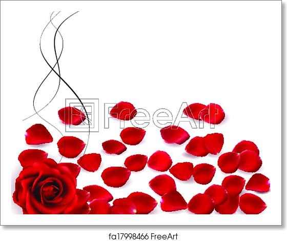 560x470 Free Art Print Of Background With Rose Petals Vector Freeart