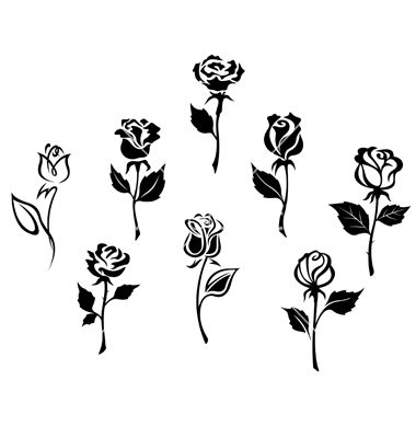 Rose Silhouette Vector