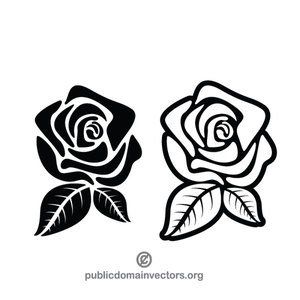 Rose Silhouette Vector at Vectorified.com | Collection of ...