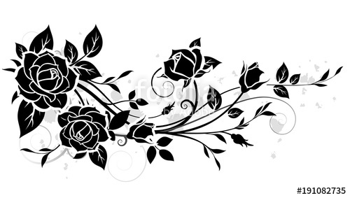 Rose Silhouette Vector at Vectorified.com | Collection of Rose ...