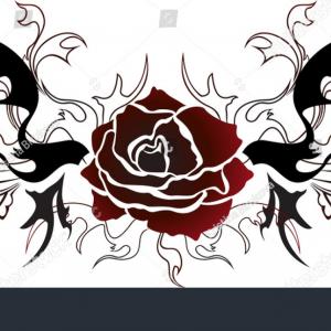 Rose Tattoo Vector Illustration Web Stencil Newwaysys 300x300 Rose Tattoo Vector Illustration Web Stencil Newwaysys