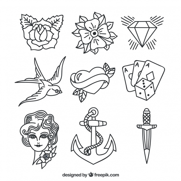 Rose Tattoo Vectors, Photos And Free Download 626x626 Rose Tattoo Vectors, Photos And Free Download