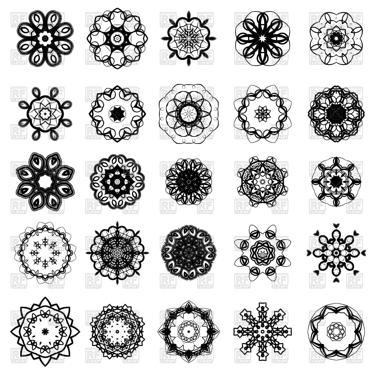 Set Of Different Tribal Rose Tattoo Vector Image Of Signs, Symbols 1200x1200 Set Of Different Tribal Rose Tattoo Vector Image Of Signs, Symbols