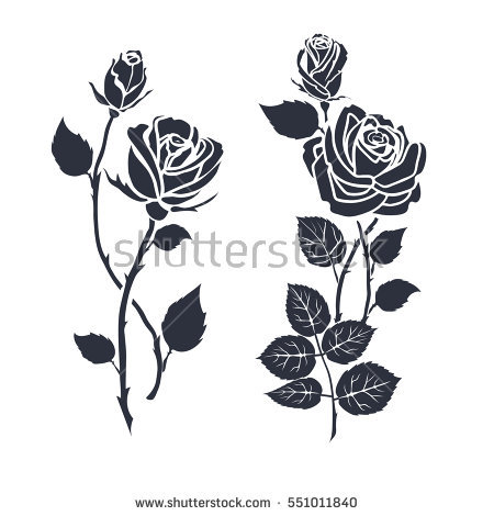 Silhouette Rose Tattoo 450x470 Silhouette Rose Tattoo